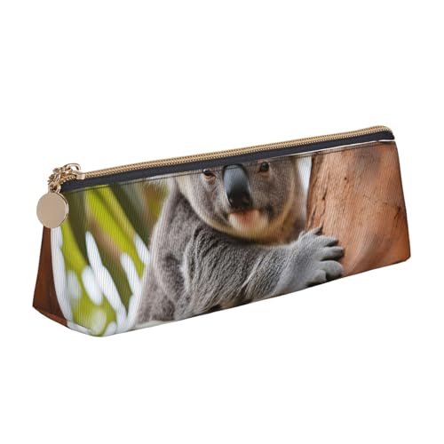 ADAhgu Hugging Tree Federmäppchen mit Koala-Motiv, vielseitig einsetzbar, leicht, mit Reißverschluss, Stiftaufbewahrung, Schule, Studenten von ADAhgu