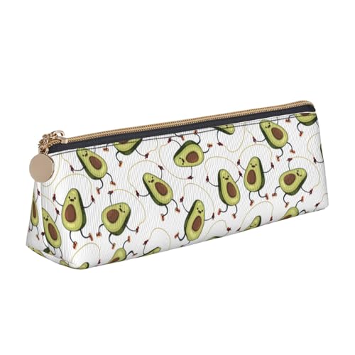 ADAhgu Lustiges Federmäppchen mit Cartoon-Avocados-Druck, vielseitig einsetzbar, leicht, mit Reißverschluss, Stiftaufbewahrung, Schule, Studenten von ADAhgu