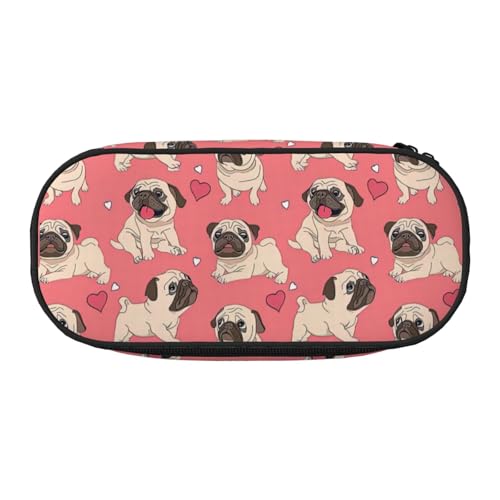 ADAhgu Lustiges Federmäppchen mit Cartoon-Motiv Mops, Welpen, Hund, Schule, Studenten, Reisen, Büro, Schreibwaren, Make-up-Organizer, Schwarz , Einheitsgröße, Taschen-Organizer ADAhgu Lustiges Federmäppchen mit Cartoon-Motiv Mops, Welpen, Hund, Schule, Studenten, Reisen, Büro, Schreibwaren, Make-up-Organizer, Schwarz , Einheitsgröße, Taschen-Organizer von ADAhgu