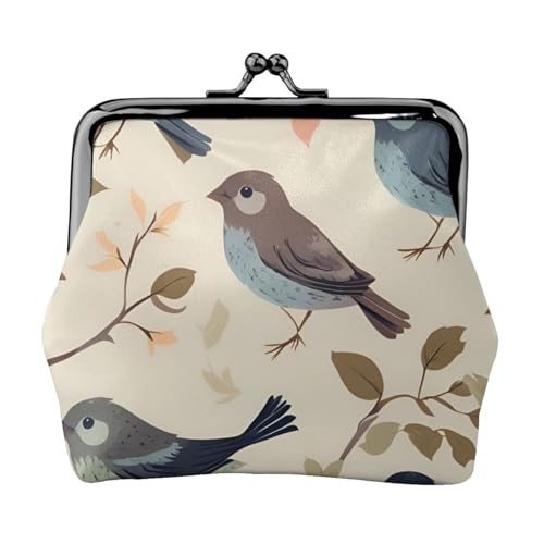 Vielseitige Münzbörse mit Vogelmuster, exquisite Mini-Geldbörse, niedliches Kleingeldfach für jeden Anlass von ADAhgu