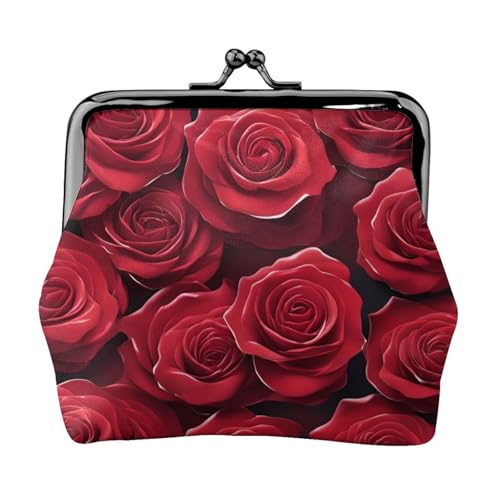 Vielseitige Münzgeldbörse, exquisite Mini-Geldbörse, niedlicher Kleingeldbeutel für jeden Anlass mit roter Rose 1 von ADAhgu