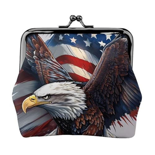 Vielseitige Münzgeldbörse mit amerikanischem Weißkopfseeadler, exquisite Mini-Geldbörse, niedlicher Kleingeldbeutel für jeden Anlass von ADAhgu