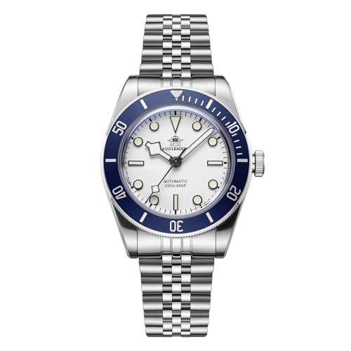 ADDIESDIVE automatik herrenuhr BGW9 Leuchtend NH35A analoge Uhr Edelstahl Herrenuhr AD2043 Weiß von ADDIESDIVE