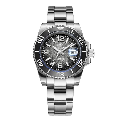 ADDIESDIVE 41mm Herren Taucheruhr Quarzwerk 200m wasserdicht BGW9 SuperLuminova Edelstahllünette Analoge Uhr AD2513 von ADDIESDIVE