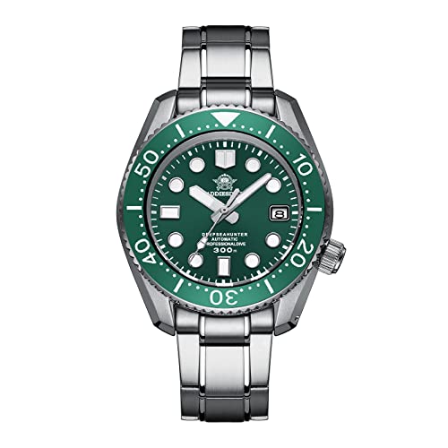 ADDIESDIVE Automatik Herren Mechanische Uhren Luxus Saphir Keramik Lünette 30Bar Wasserdicht Leuchtdatum (Green) von ADDIESDIVE