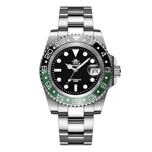 ADDIESDIVE Luxus Herren Automatikuhr 8215 Mechanische Uhr mit zweifarbiger Keramik-Lünette 200M Herren Analog Taucheruhr mit Edelstahlarmband AD2503 von ADDIESDIVE