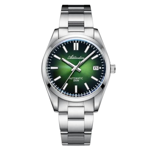 ADDIESDIVE Luxus automatikuhr Herren Blasenspiegel-Saphirglas NH35A Leuchtend 100 m wasserdicht analoge Uhr Mit Edelstahlarmband AD2071 von ADDIESDIVE