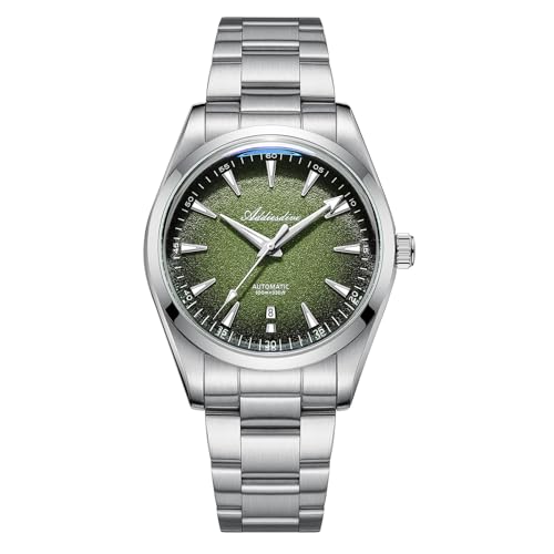 ADDIESDIVE Neue Herren Automatikuhr 8215 Uhrwerk Mechanische Uhr Farbverlaufszifferblatt BGW9 K1 Mineralglas 100m wasserdicht analoge Uhr AD2527 von ADDIESDIVE