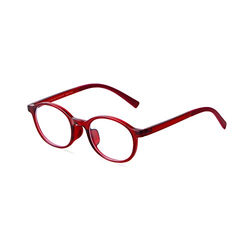 ADE WU Kinderbrille Ohne Stärke Blaulichtfilter Rund Brillenfassung Brillengestell Anti Blaulicht Brillen TR90 Rahmen Anti Müdigkeit für Mädchen und Jungen von ADEWU
