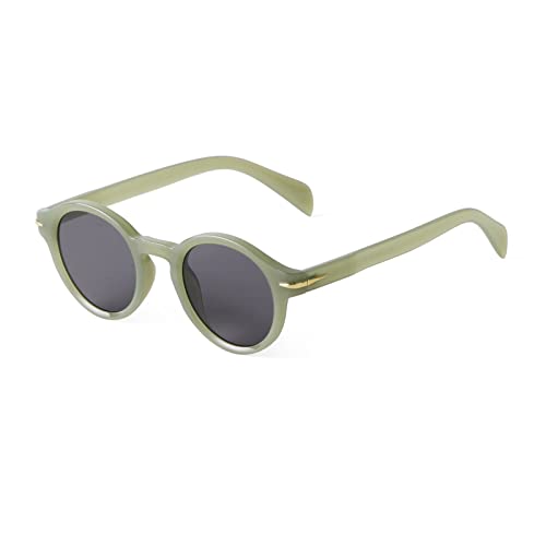 ADEWU Runde Sonnenbrille Damen Klein UV400 Schutz Retro Vintage Ultra Leicht Schmale Brille Herren von ADEWU