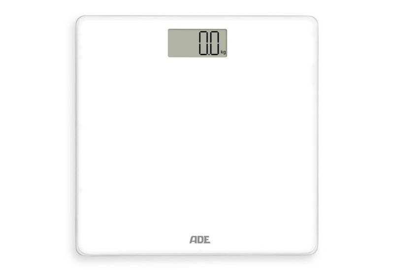 ADE Personenwaage Digitale Körperwaage mit großem LED Display, Wiegefläche aus gehärtetem Sicherheitsglas mit Tragkraft bis 180kg von ADE
