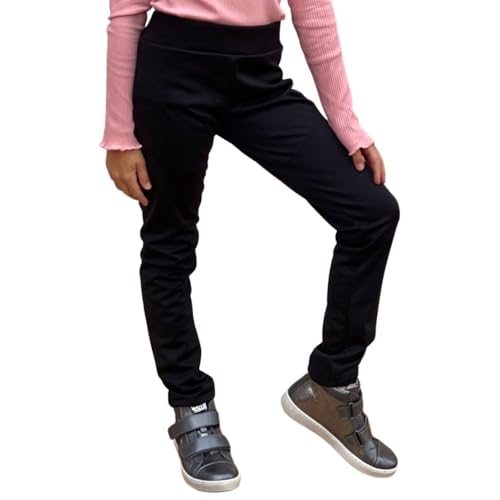 ADELLINO Kinder Softshell Leggings mit Fleece gefüttert, elastisch, wasserabweisend und Winddicht, atmungsaktive Outdoorhose, Wanderhose, Sporthose, Funktionshose, Freizeithose von ADELLINO