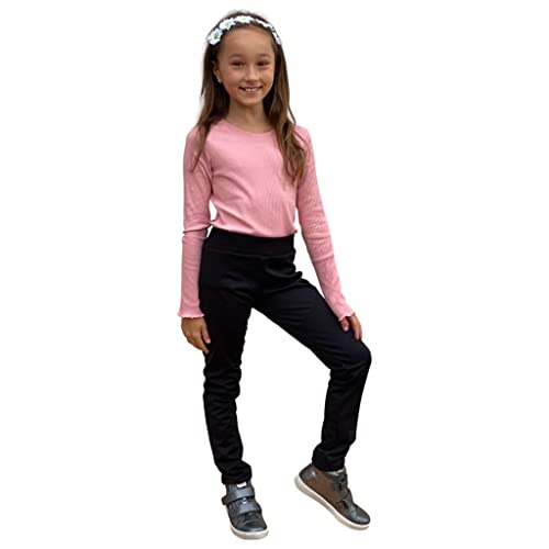 ADELLINO Kinder Softshell Leggings mit Fleece gefüttert, elastisch, wasserabweisend und Winddicht, atmungsaktive Outdoorhose, Wanderhose, Sporthose, Funktionshose, Freizeithose ADELLINO Kinder Softshell Leggings mit Fleece gefüttert, elastisch, wasserabweisend und Winddicht, atmungsaktive Outdoorhose, Wanderhose, Sporthose, Funktionshose, Freizeithose von ADELLINO