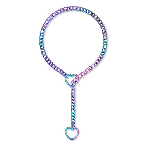 ADEMISHIA Herz O-Ring Slip Chain Halskette für Frauen, handgemachter Punk Gothic Kubanischer Halskette Schmuck Verstellbare Lariat Y-Halskette ADEMISHIA Herz O-Ring Slip Chain Halskette für Frauen, handgemachter Punk Gothic Kubanischer Halskette Schmuck Verstellbare Lariat Y-Halskette von ADEMISHIA