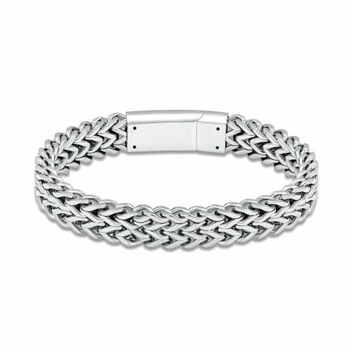 ADENLA Einäscherung Urne Armband für Asche für Frauen Männer Edelstahl Verstellbares Andenken Schmuck Einäscherung Memorial Menschliche Asche Armband-Stahl-24cm von ADENLA