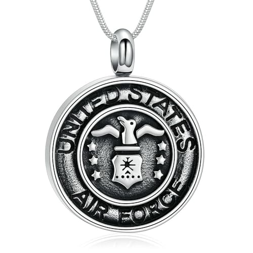 ADENLA Feuerbestattung Schmuck für Männer Edelstahl Memorial Urne Anhänger Halskette Anhänger halten Asche von ADENLA