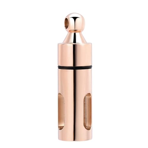 ADENLA Halskette mit Anhänger im Wasserflaschen-Design, Edelstahl, für die Asche von Haustieren/Menschen, Geschenk für Männer, tragbarer Schmuck, Roségold von ADENLA
