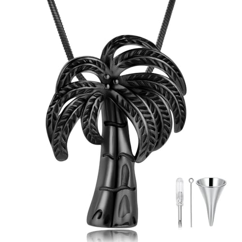 ADENLA Urnen-Anhänger-Halskette für Haustierasche, Edelstahl, Unisex, Geschenk für Frauen und Männer, kostenlose Gravur, Gedenkschmuck-C von ADENLA