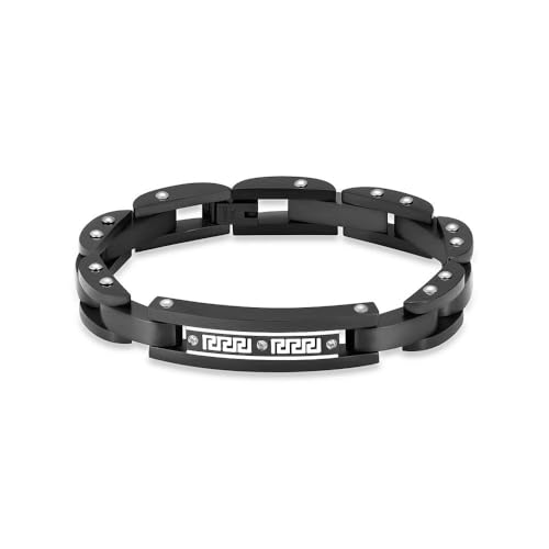 ADENLA Urnenarmband für Asche, Gedenkarmband aus Edelstahl für Männer und Frauen, Andenken-Urnenarmreif für einen geliebten Menschen, Schwarz, 22 cm von ADENLA