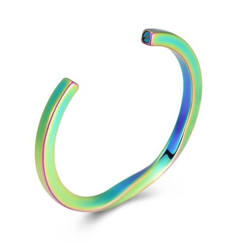 ADENLA Urnenarmband für Asche Öffnung gedrehte Einäscherung Schmuck für Frauen Männer Asche Armband Edelstahl Andenken Gedenkarmband-Bunt von ADENLA