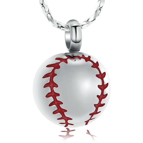 ADENLA Urnenketten für Asche für Frauen Männer Gedenkmedaillons Anhänger mit Gravur „Always in my Mind Forever in my-red“ von ADENLA