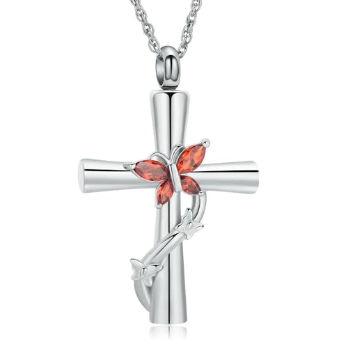 ADENLA Urnenketten für Asche für Frauen Männer Gedenkmedaillons Anhänger mit Gravur „Always in my Mind Forever in my-silver“ von ADENLA