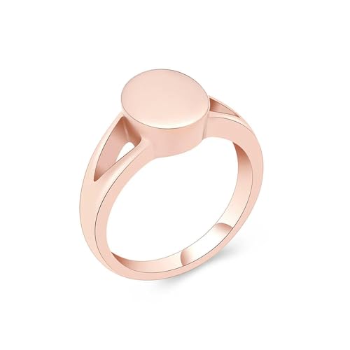 ADENLA Urnenring für Asche, Ellipse, Einäscherungsschmuck, Edelstahl, Gedenkring für die Asche von Menschen und Haustieren, Andenkenschmuck, Ring für Frauen und Männer, 5-Rose von ADENLA