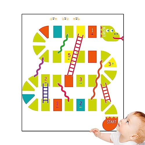 ADERN Zahl DIY Hopscotch Bodenaufkleber - Aufkleber für pädagogische Denkspiele für Kinder,Interaktive Hopscotch-Fußabdruck-Raumdekoration, Bodenaufkleber, Schlafzimmer-Bodentapete für Klassenzimmer von ADERN