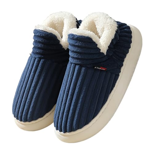 Baumwollhausschuhe für Damen - Hausschuhe mit orthopädischen Sohlen | Bequeme Indoor-Outdoor-Scuff-Slides, Slip-On-Winter-Fuzzy-Hausschuhe für Männer und Frauen Adern von ADERN