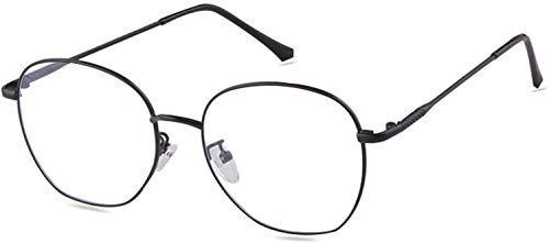ADEWU Runde Brille ohne Stärke Anti Blauelicht Computer Gaming Brillen Augenschutz Damen Herren von ADEWU