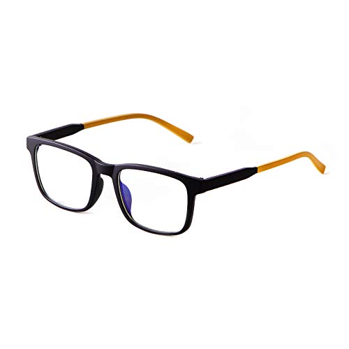 ADEWU Kinderbrille Ohne Stärke Blaulichtfilter Rechteckig Brillenfassung Anti Blaulicht Brillen TR90 Anti Müdigkeit Brillengestell für Mädchen und Jungen von ADEWU