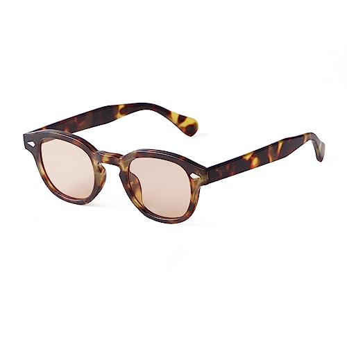 ADEWU Klassische Sonnenbrille Quadratisch Klein Retro Brille UV400 Unisex Vollrand Herren Damen von ADEWU