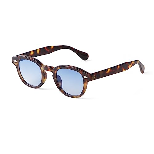 ADEWU Klassische Sonnenbrille Quadratisch Klein Retro Brille UV400 Unisex Vollrand Herren Damen von ADEWU