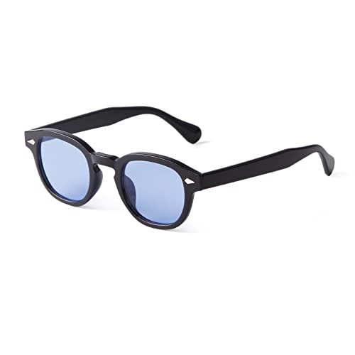 ADEWU Klassische Sonnenbrille Quadratisch Klein Retro Brille UV400 Unisex Vollrand Herren Damen von ADEWU