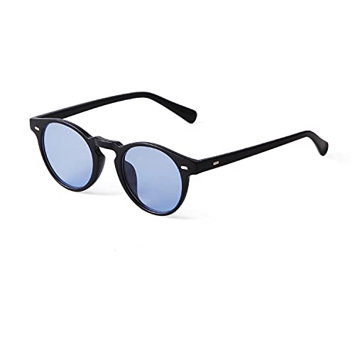 ADEWU Runde Sonnenbrille Damen Klein UV400 Schutz Retro Vintage Ultra Leicht Schmale Brille Herren von ADEWU