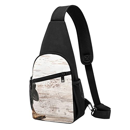 Cowboyhut Und Stiefel Lässige Eine Schulter Kreuz Körper Brust Tasche Brieftasche Telefon Tasche Männer Crossbody Tasche Reise Walking Taille Tasche, Schwarz , Einheitsgröße von ADFSHIDS