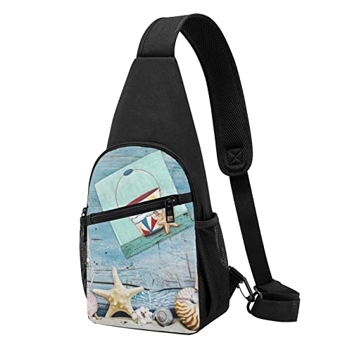 Lighthouse Beach Casual One Shoulder Cross Body Chest Bag Wallet Phone Bag Men'S Cross Body Bag Travel Walking Waist Bag, Schwarz , Einheitsgröße von ADFSHIDS