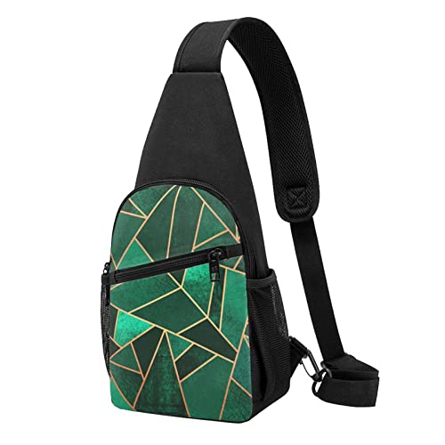 Schwarz Und Gold Geometrische Lässige Eine Schulter Kreuz Körper Brust Tasche Brieftasche Telefon Tasche Männer Kreuz Körper Tasche Reise Walking Taille Tasche, Schwarz , Einheitsgröße von ADFSHIDS