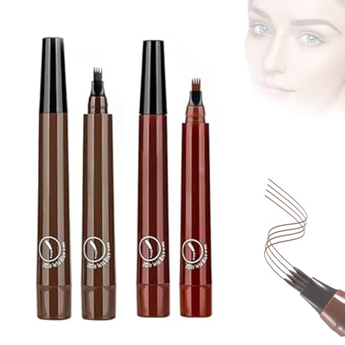 2 PCS Lightsbetter Waterproof Brow Pen, Lightsbetter Wasserfester Augenbrauenstift, Lightsbetter Microblading Augenbrauenstift, Lightsbetter 3D Waterproof Microblading Augenbrauenstift (2PCS F) von ADFUGE