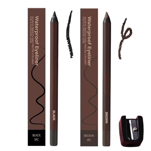 2PCS Beyond Draw Eyeliner,Beyonddraw 24 Hr Waterproof Eyeliner Duo Sharpenable Eye Pencil,Beyond Draw Eye Liner Pencil, No Smudging, Fading, Smooth and Easy to Color (Black+Brown) von ADFUGE