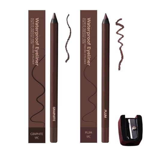 2PCS Beyond Draw Eyeliner,Beyonddraw 24 Hr Waterproof Eyeliner Duo Sharpenable Eye Pencil,Beyond Draw Eye Liner Pencil, No Smudging, Fading, Smooth and Easy to Color (Plum+Graphite) von ADFUGE