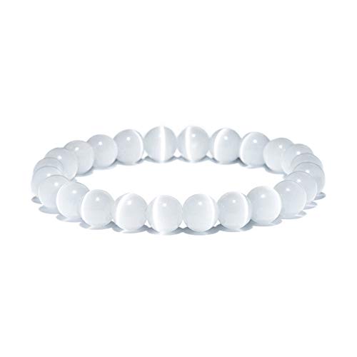 ADGJL Armband Perlen, 7 Chakra Natural Cat'S Eye Stein Perle Weiß Opal Armband Yoga Elastisch Armreif Mode Frauen Schmuck Für Damen ADGJL Armband Perlen, 7 Chakra Natural Cat'S Eye Stein Perle Weiß Opal Armband Yoga Elastisch Armreif Mode Frauen Schmuck Für Damen von ADGJL