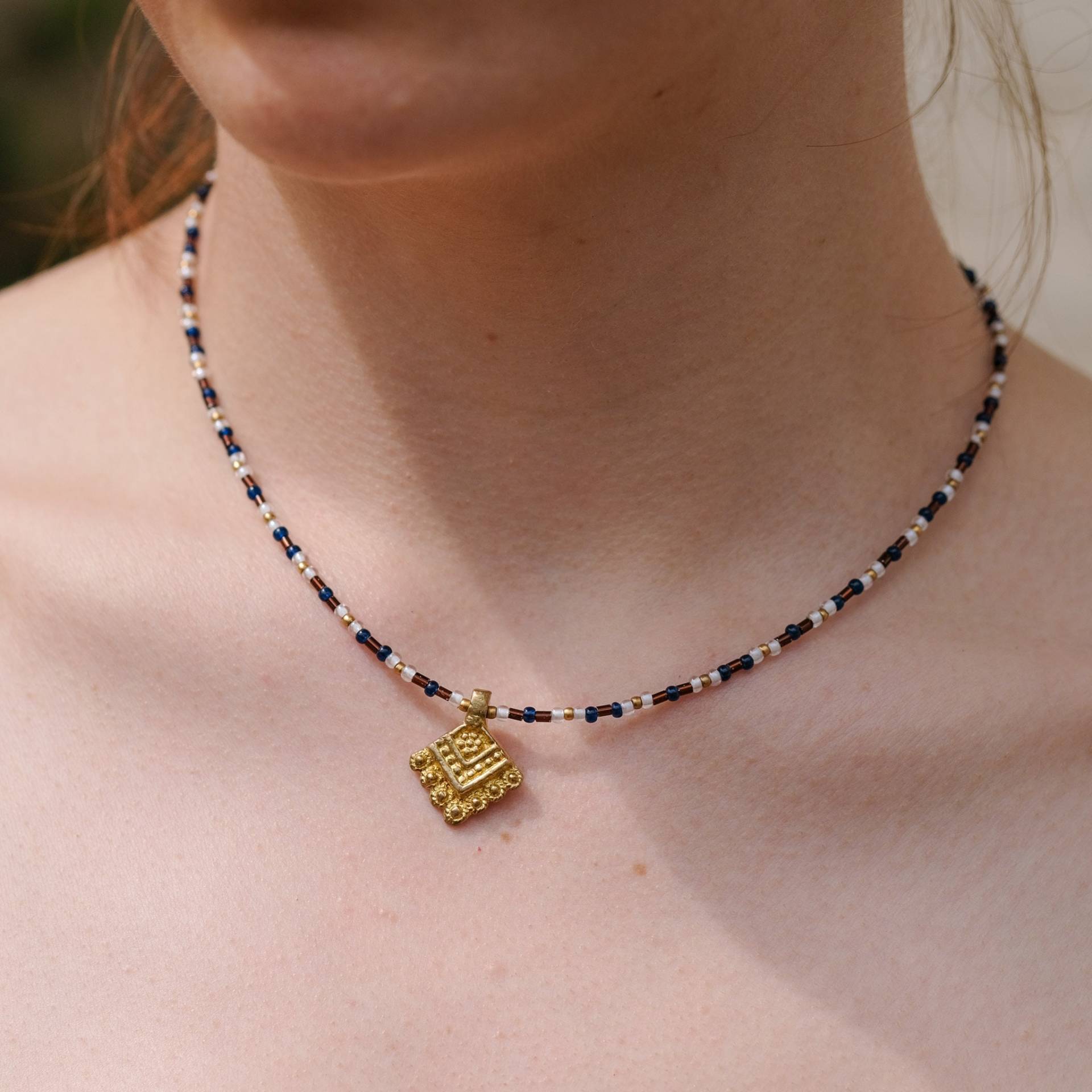 Halskette Boho Perlenkette "Cekitānā" Halskette Boho Perlenkette "Cekitānā" von ADHDPopupStore