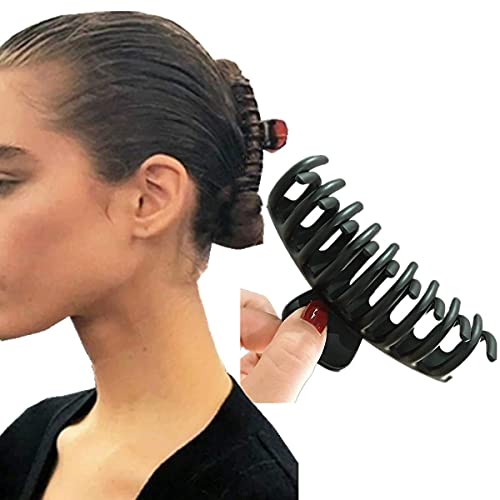 1 x Haarklammer mit großer Haarklammer, Haarklammer, Haarklammer, Pferdeschwanz-Clip für Frauen und Mädchen, Haar-Accessoires, Geschenk (S). von ADIASEN