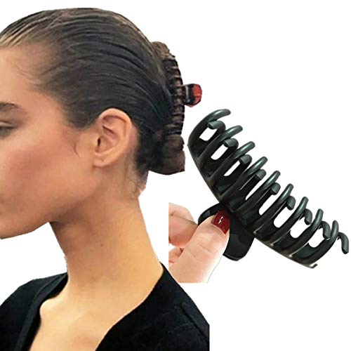 1 x einfarbige Haarklammer, große Haarspange, Krabbe, Haarklammer, Bade-Clip, Pferdeschwanz-Clip für Damen und Mädchen, Haar-Accessoires, Geschenk (N) von ADIASEN