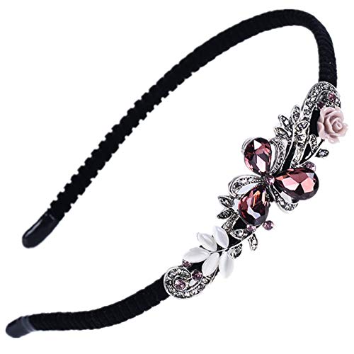 Vintage Blume Kristall Frauen Mädchen Haarband Stirnband Haarschmuck (15-1) von ADIASEN