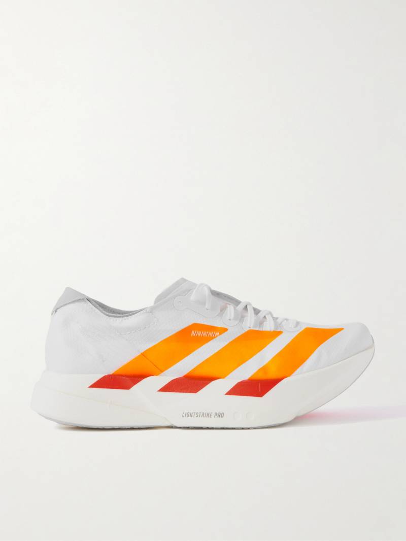 ADIDAS RUNNING - Adizero Adios Pro 4 Rubber-Trimmed Ripstop Running Sneakers - Men - White - 10.5 von ADIDAS RUNNING