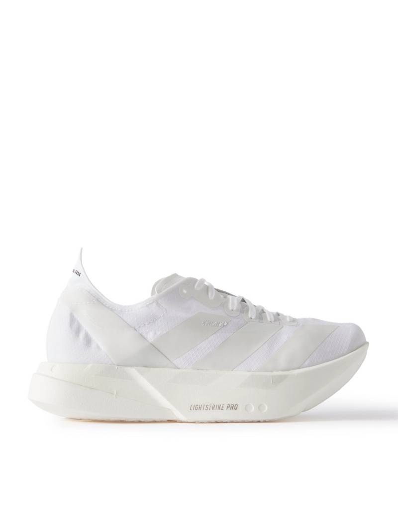 ADIDAS RUNNING - Adizero Adios Pro 4 Rubber-Trimmed Ripstop Running Sneakers - Men - White - UK 9.5 von ADIDAS RUNNING