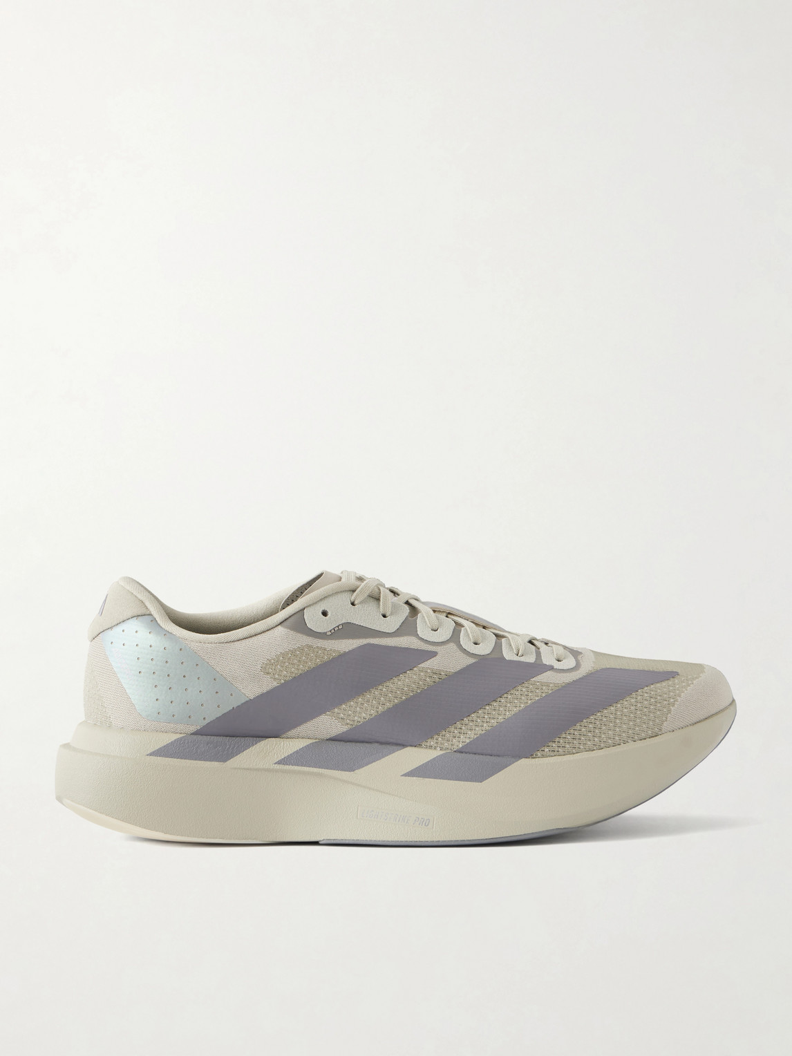 ADIDAS RUNNING - Adizero Evo SL M Striped Mesh Running Sneakers - Men - Gray - UK 7.5 von ADIDAS RUNNING