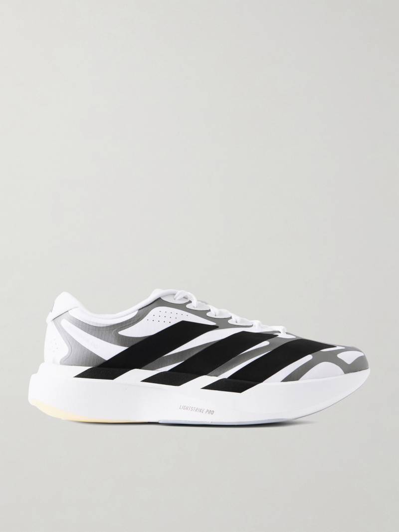 ADIDAS RUNNING - Adizero Evo SL Striped Mesh Running Sneakers - Men - Gray - 11 von ADIDAS RUNNING